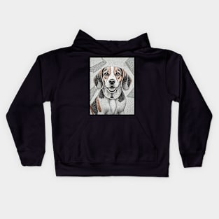 Dog Portrait - Beagle Kids Hoodie